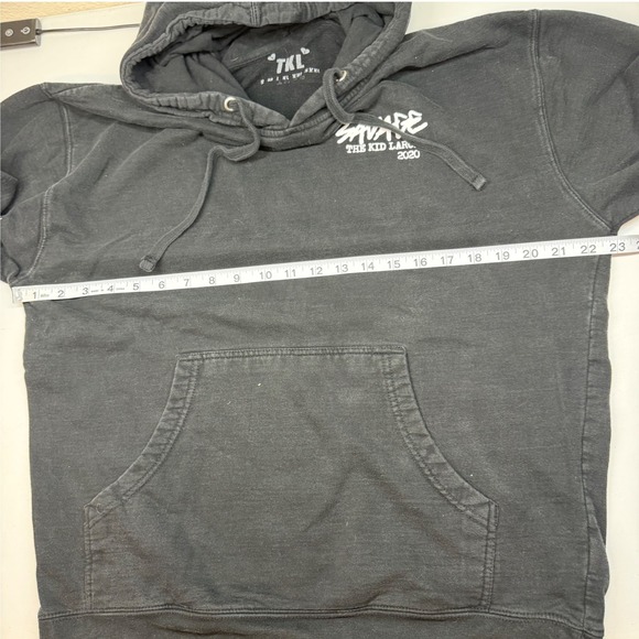 The Kid LAROI Savage 2020 Graphic Hoodie Black Size Large Been Thru So Much Tour - Picture 8 of 8